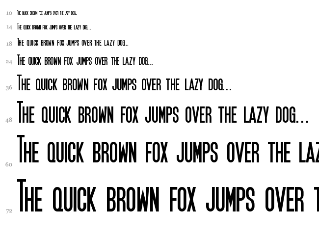 SF Movie Poster font waterfall